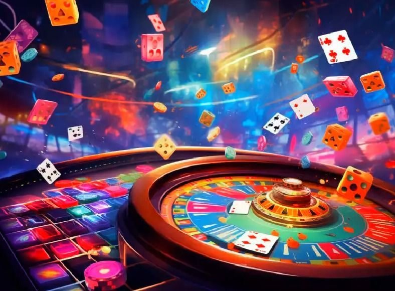 Ilustrasi komunikasi antara dealer dan pemain di meja live casino boswin168
